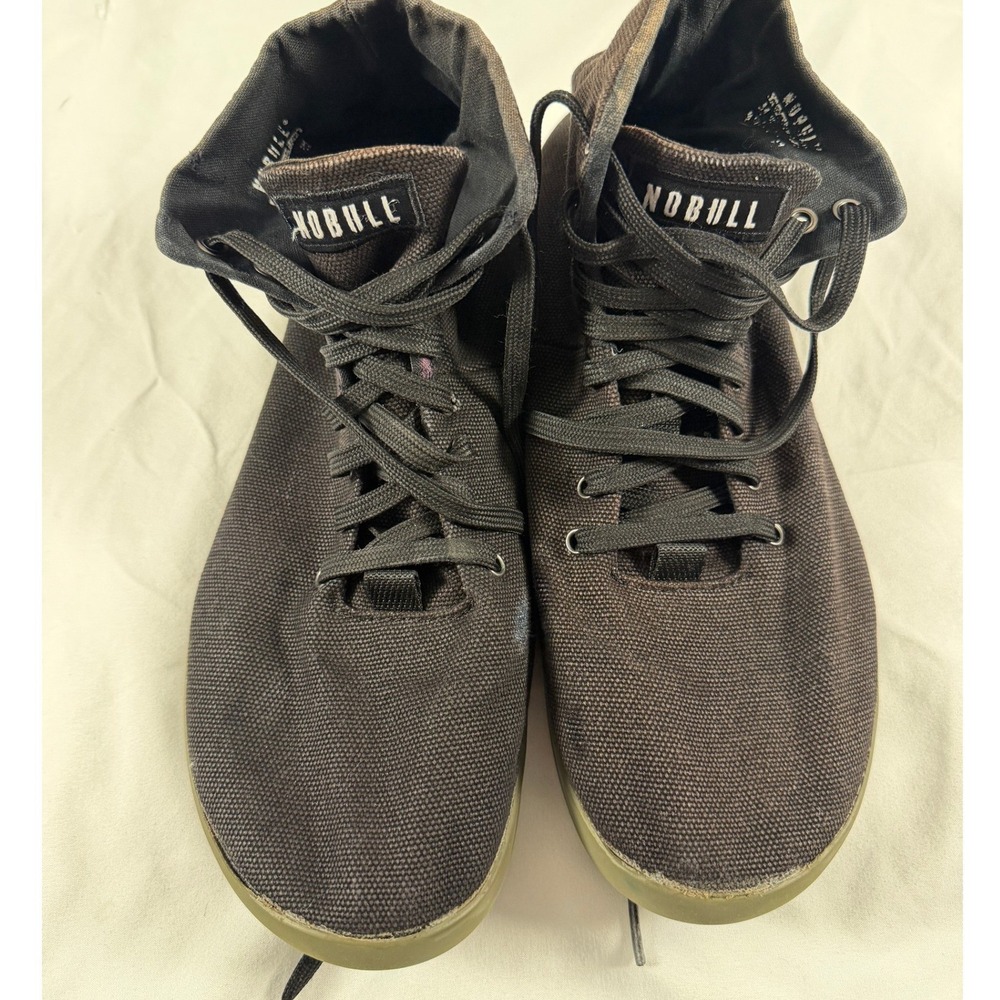 NOBULL High Top Canvas Trainer Black Olive Green Mens Workout Shoes